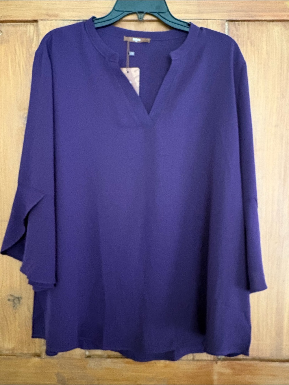 NWT Gaharu Deep Plum Purple Tunic Top Size XL